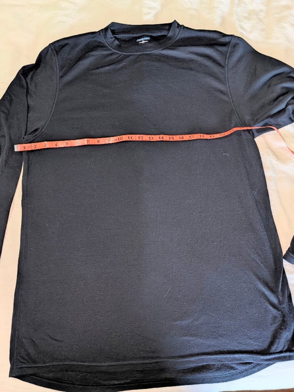 KOMBI Black Long Sleeve Wool Blend Crew Neck Athletic Shirt Men's XXL